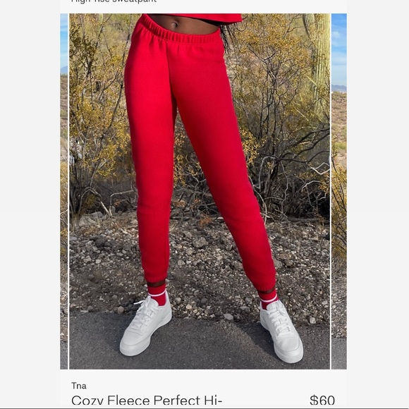 TNA Cozy Fleece Hi-Rise Perfect Sweatpant - Picture 2 of 3